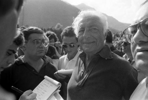 Gianni Agnelli e un giovane Marco Travaglio
